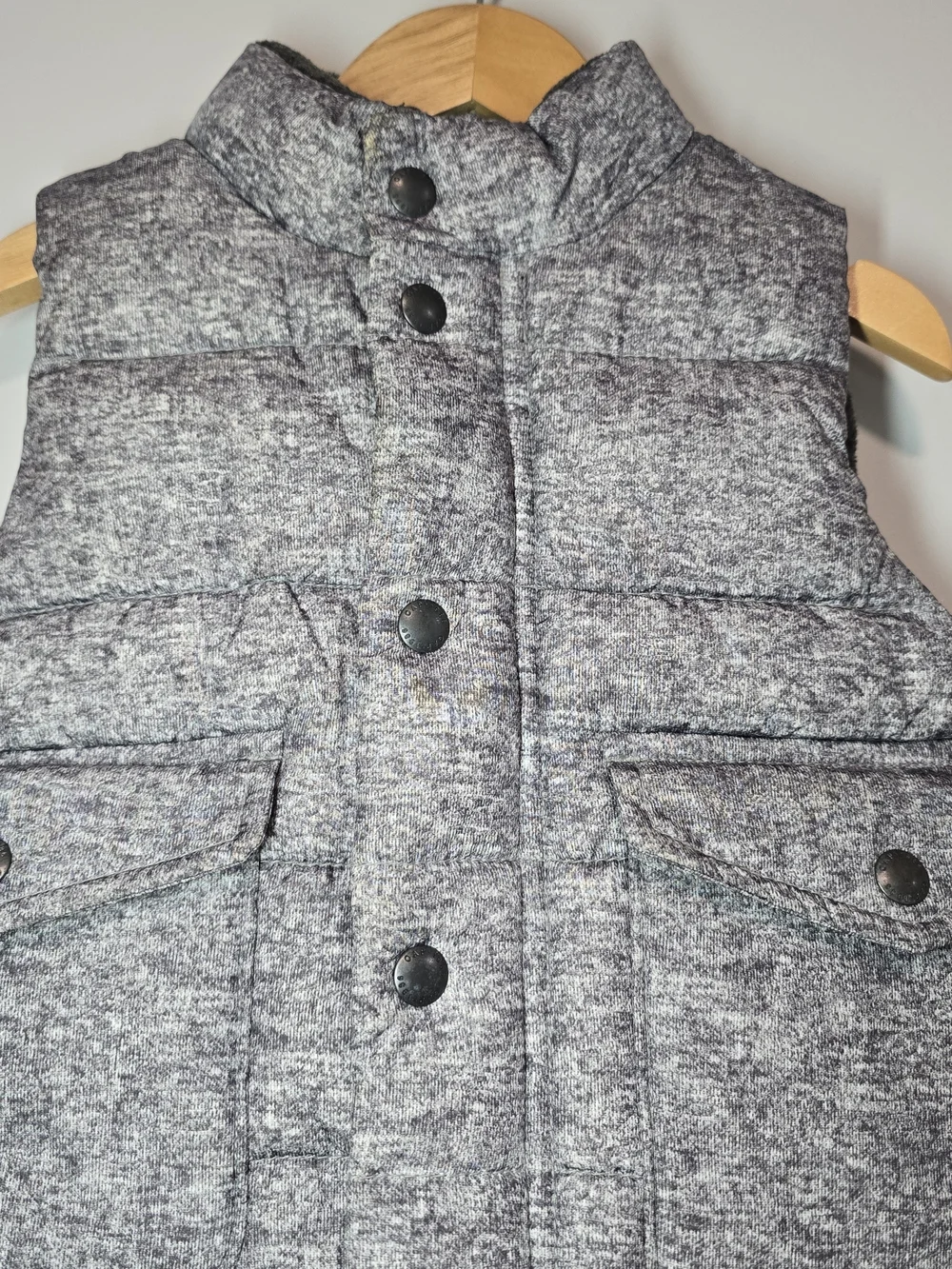 GAP Gray Quilted Puffer Vest